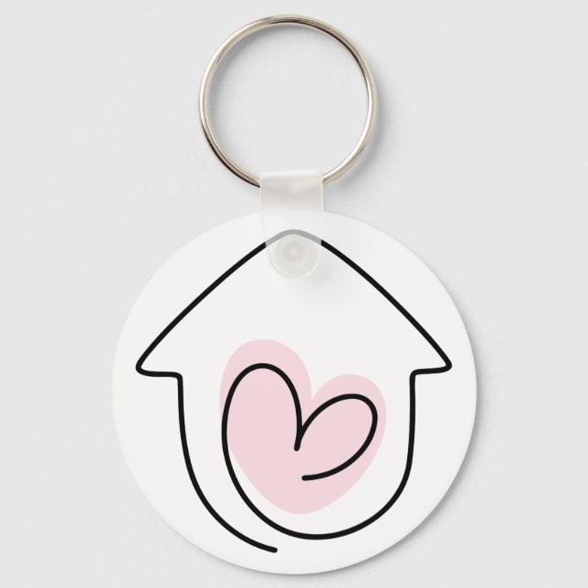 Neue Zuhause gerade verschoben Schlüsselanhänger (Vorderseite)