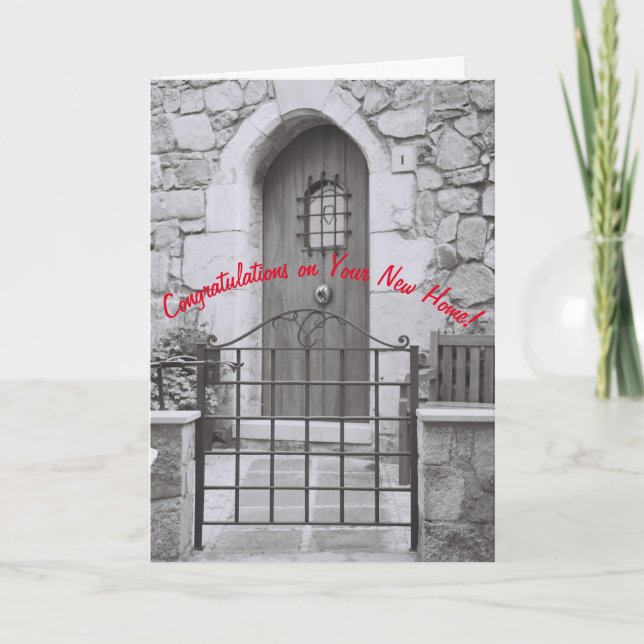 Neue Zuhause Glückwunschkarte Karte (Vorderseite)