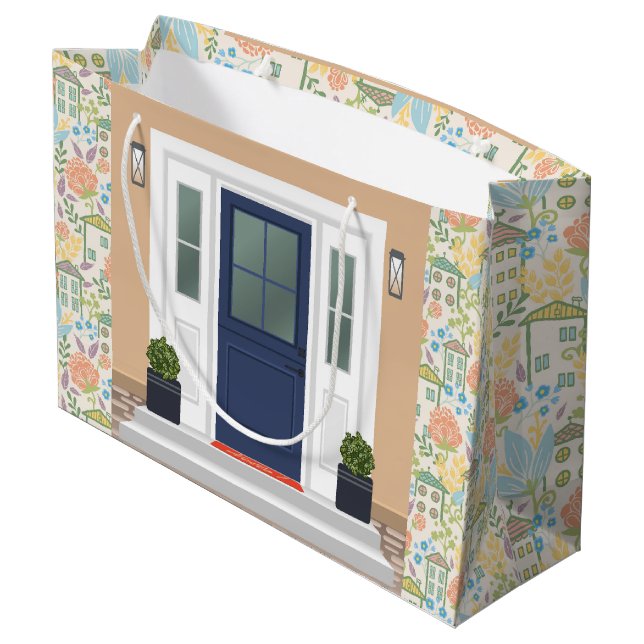 Neue Zuhause Große Geschenktüte (Rückseite Schrägansicht)