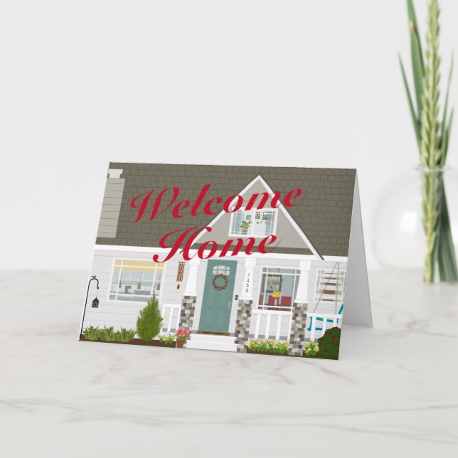 Neue Zuhause House-Erwärmung Dankeskarte (Vorderseite)