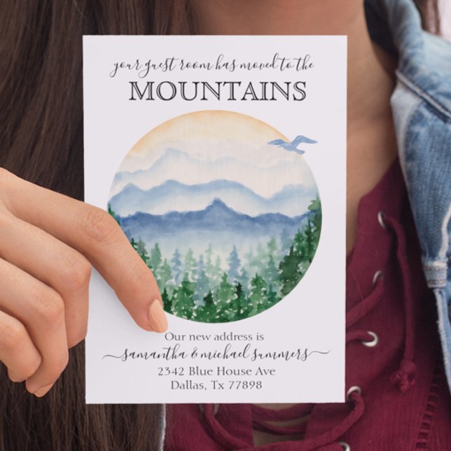 Neue Zuhause Moving Ankündigung Hütte Lodge Gebirg (Von Creator hochgeladen)