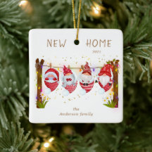 neue Zuhause niedlich gnome Foto Keramik Ornament