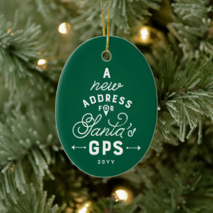 Neue Zuhause niedlich grün ein Foto Weihnachten Keramik Ornament