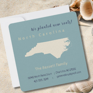 Neue Zuhause North Carolina Moving Announcement Ca Mitteilungskarte