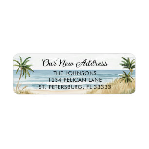 Neue Zuhause Palm Trees Beach Rücksendeadresse