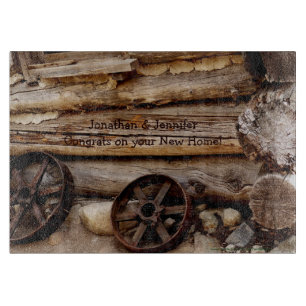 Neue Zuhause Personalisierte Glashütte Schneidebrett