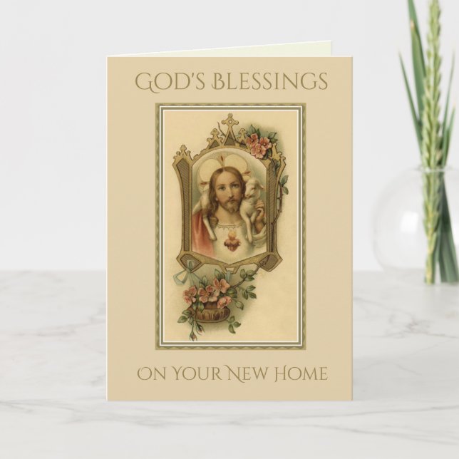 Neue Zuhause Segen Heiliges Herz Jesu Ankündigung (Vorderseite)