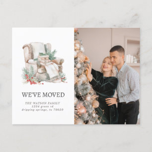 Neue Zuhause Silver Rustic Moving Family Ankündigu Ankündigungspostkarte
