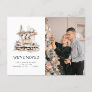 Neue Zuhause Silver Rustic Moving Family Ankündigu Ankündigungspostkarte
