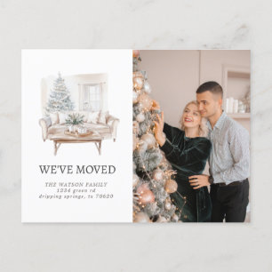 Neue Zuhause Silver Rustic Moving Family Ankündigu Ankündigungspostkarte