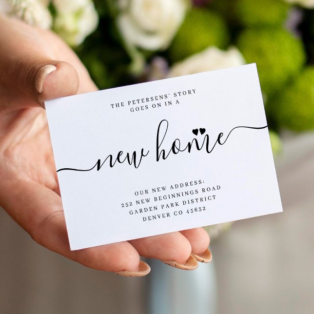 Neue Zuhause-Skripte - moderne, bewegende Ankündig Mitteilungskarte (Von Creator hochgeladen)