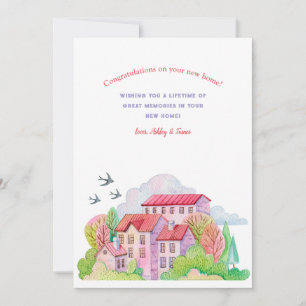 Neue Zuhause Springtime-Grußkarte Einladung