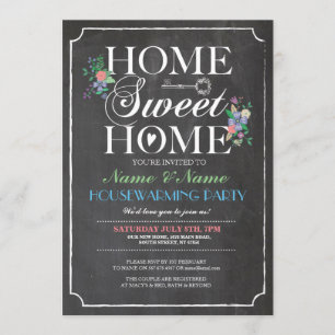 Neue Zuhause Sweet HouseWarming Chalk Board Einlad Einladung