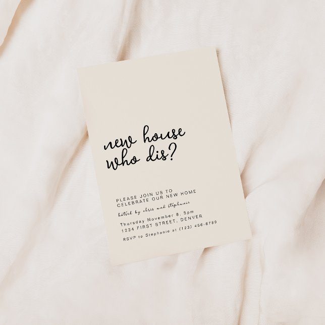 Neue Zuhause Who Dis Housewarming Party Einladung (Von Creator hochgeladen)