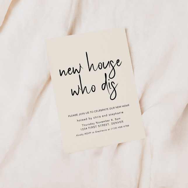 Neue Zuhause Who Dis Housewarming Party Einladung (Von Creator hochgeladen)