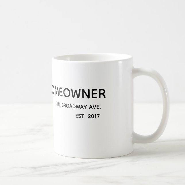 neue Zuhauseinhaber-Tasse Kaffeetasse (Rechts)