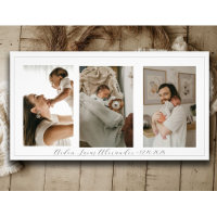 Neueltern Baby 3 Foto Collage Personalisiert