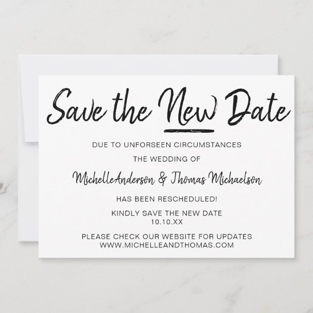Neuen Termin retten Save The Date (Vorderseite)