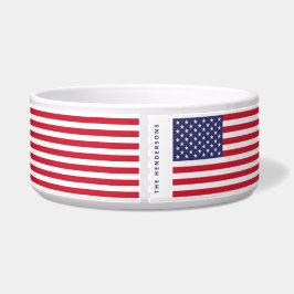Neuer 4. Juli US-amerikanische Flaggenkatze Napf