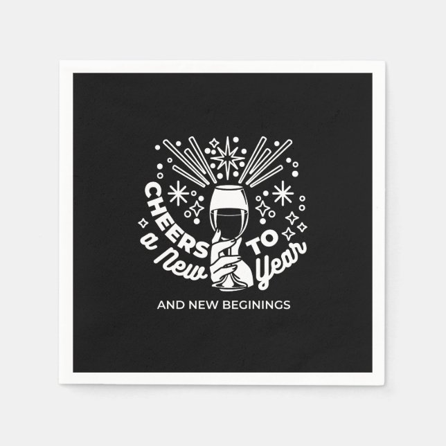 Neuer Anfang Weingläser - Illustration 2 Serviette (Vorderseite)