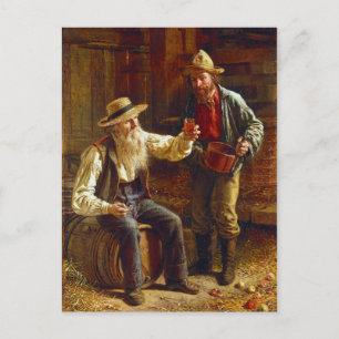 Neuer Apfelwein von Thomas Waterman Wood (1868) Postkarte