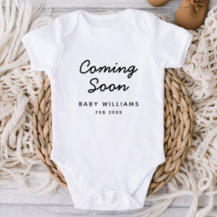 Neuer Baby Schwangerschaft Ankündigung Baby Bodysu Strampler