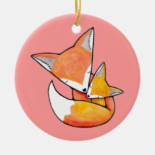 Neuer Baby-Verzierungs-Waldfox-Kinderzimmer-Dekor Keramikornament