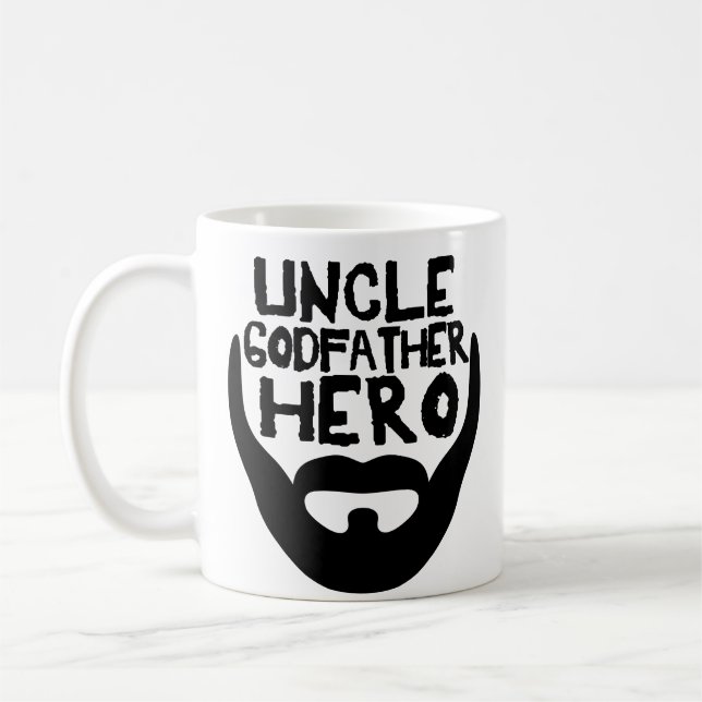 Neuer BabyGodparent Onkel-Godfather Hero Coffee Kaffeetasse (Links)