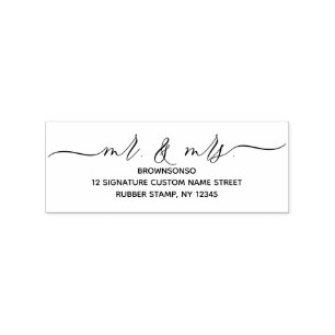 Neuer Bedarf an mr und mrs Zuhause-Adresse Gummistempel
