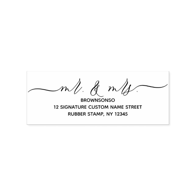 Neuer Bedarf an mr und mrs Zuhause-Adresse Gummistempel (Prägung)