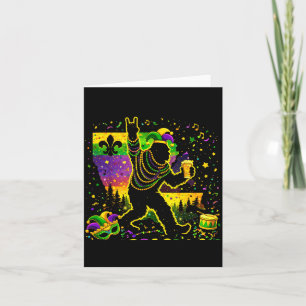 Neuer Bigfoot Mardi Gras Sasquatch Orleans Karte