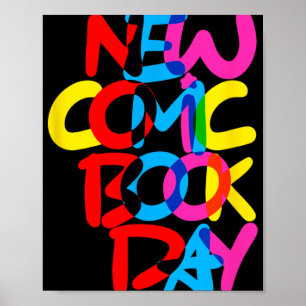 Neuer Comic-Tag (Überlappung) Poster