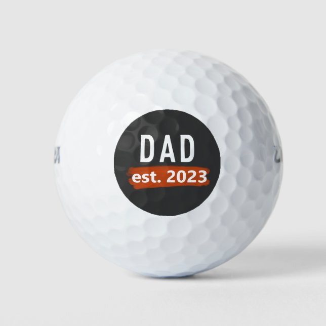 NEUER DAD - Golf Balls vom est.2023 Golfball (Vorderseite)
