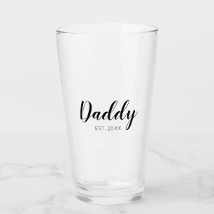 Neuer Daddy etablierte Typografie Glas