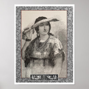 NEUER DRUCK ca. 1800er Jahre NATIVE AMERIKANISCHE Poster