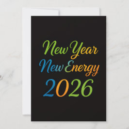 Neuer Energie-Neustart 2026 Farbige Motivation Feiertagskarte