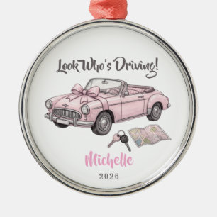 Neuer Fahrer Personalisierter Name Führerschein Au Ornament Aus Metall