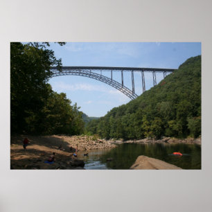 Neuer Fluss-Schlucht-Brücke WVA Poster