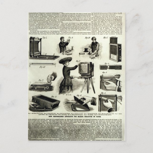 Neuer fotografischer Apparat Postkarte (Vorderseite)