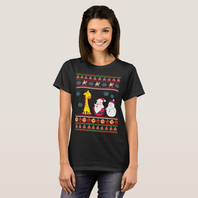 Neuer Freund Weihnachtsmanns hässlicher T-Shirt (Vorne ganz)