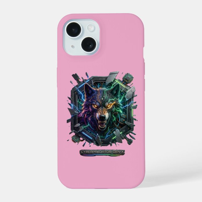 Neuer futuristischer Roboter-Prädator  iPhone 15 Hülle (Rückseite)