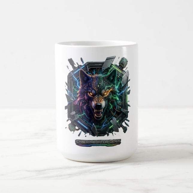 Neuer futuristischer Roboter-Prädator  Kaffeetasse (Mittel)