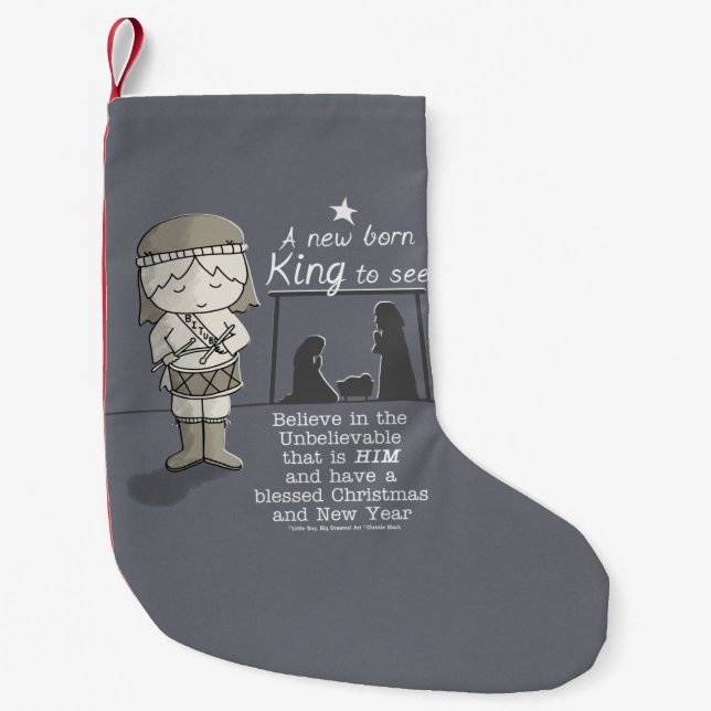 Neuer Geborener König Kleiner Weihnachtsstrumpf (Vorderseite)