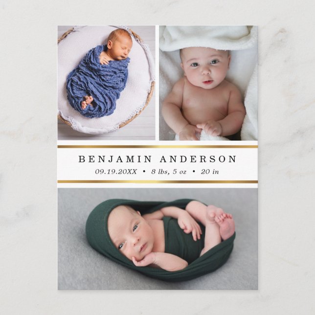 Neuer Geburtstag von Babys Ankündigung Vielen Dank (Vorderseite)