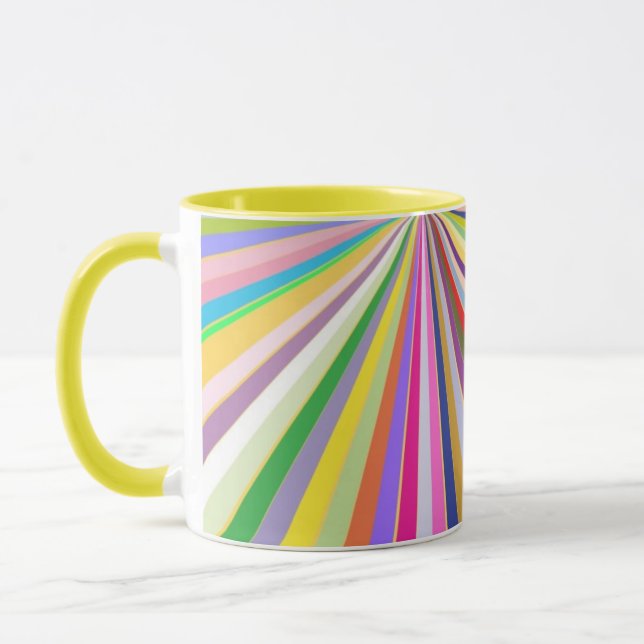 Neuer gestreifter Hintergrund Tasse (Links)