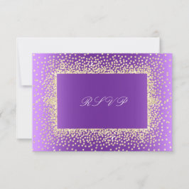 Neuer Glitzer Lila Amethyst Gold UAWG RSVP Karte