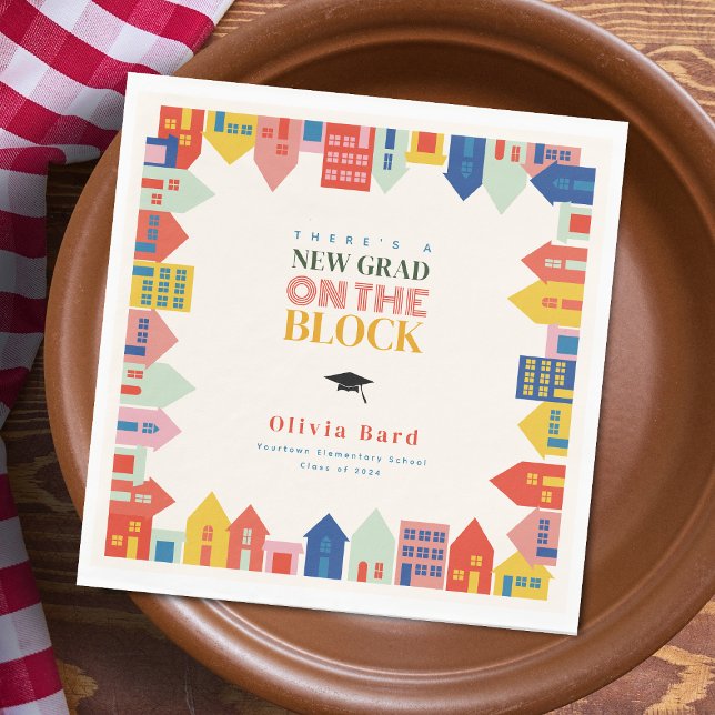 Neuer Grad zur Block Graduation Party Serviette (Von Creator hochgeladen)