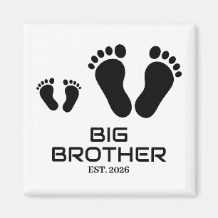 Neuer großer Bruder Kleine Fußabdrücke Geschätztes Magnet