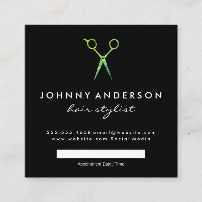 Neuer Grüne Schere - Ernennung Terminkarte (Vorderseite)