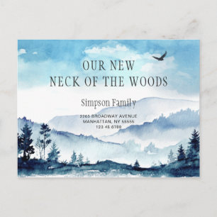 Neuer Hahn der Woods Moving Ankündigung Postkarte